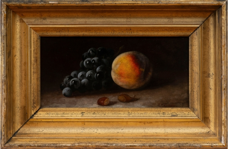 Peach and Grapes