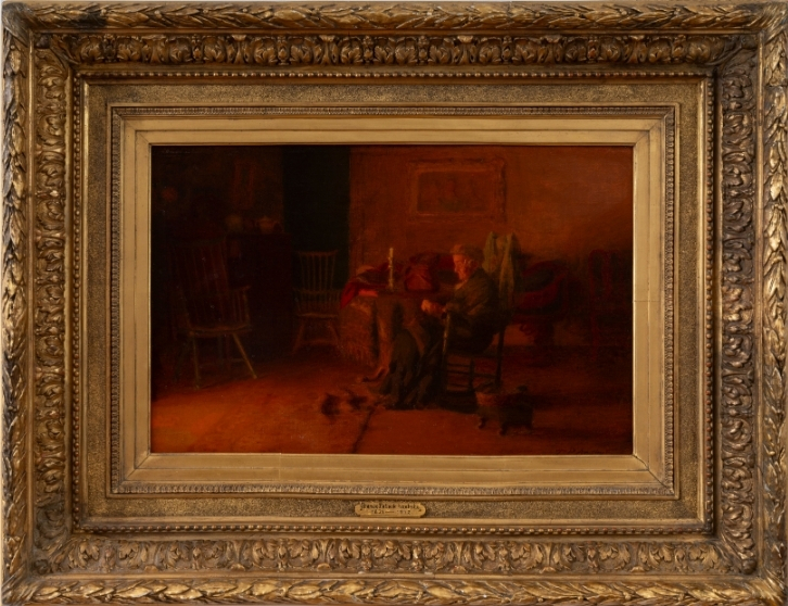 Sewing by the Hearth, ca. 1884