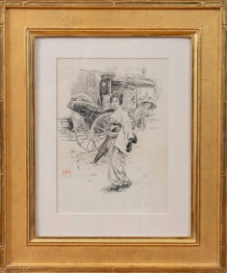 A Musume Tripping Down the Street, ca. 1890